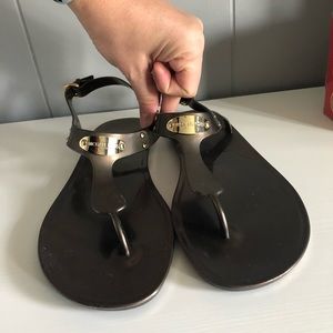 Michael Kors MK Plate Jelly Sandals